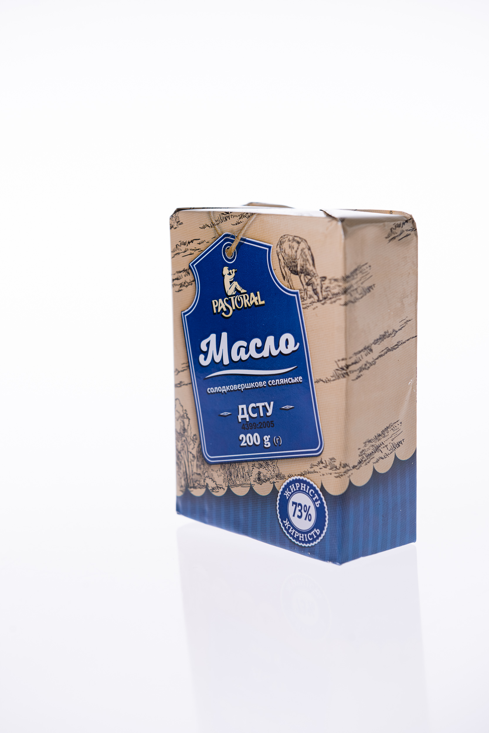 Масло солодковершкове селянське PASTORAL 73%, 200г